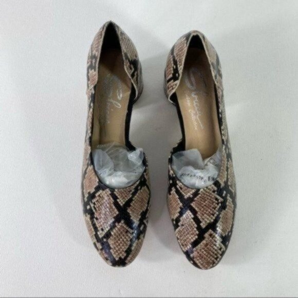 NEW Sbicca Volin Snake Print Leather D'orsay Heels 7.5 - Picture 5 of 9